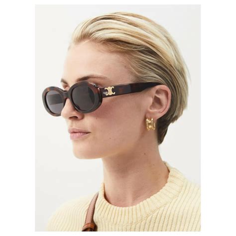 celine triomphe brown sunglasses|Celine online shopping usa.